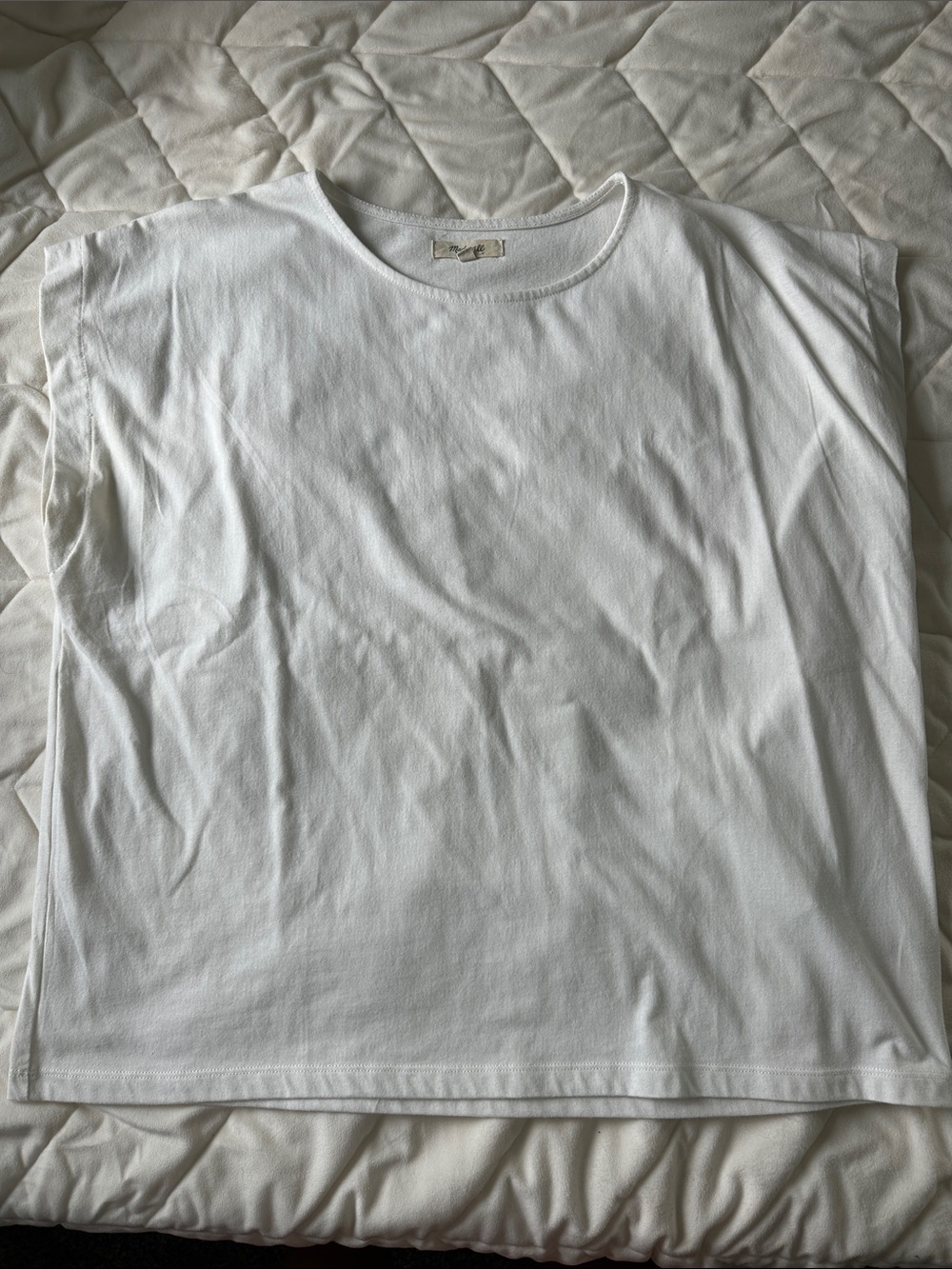 Madewell White Short Sleeve Crew Tee
